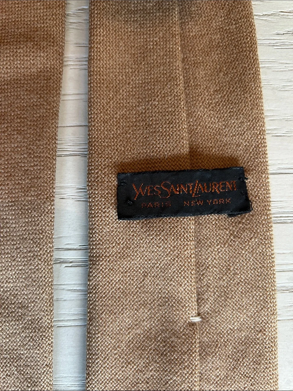 Yves Saint Laurent Beige Abraham and Straus Men’s Tie